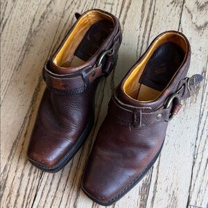 Frye Harness Belted
Slip-on Leather Mules
Size 8